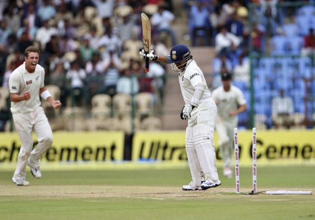 Tendulkar bowled thrice in a row in this series 